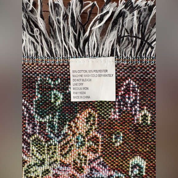 Baby Blanket Afghan Throw "A Precious Gift" Poem Stork Flowers - Picture 5 of 7